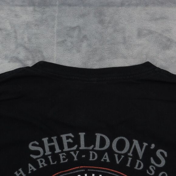 Harley Davidson Shirt Mens L Black It's Why We Ride Short Sleeve Tee Auburn MA - Picture 10 of 14